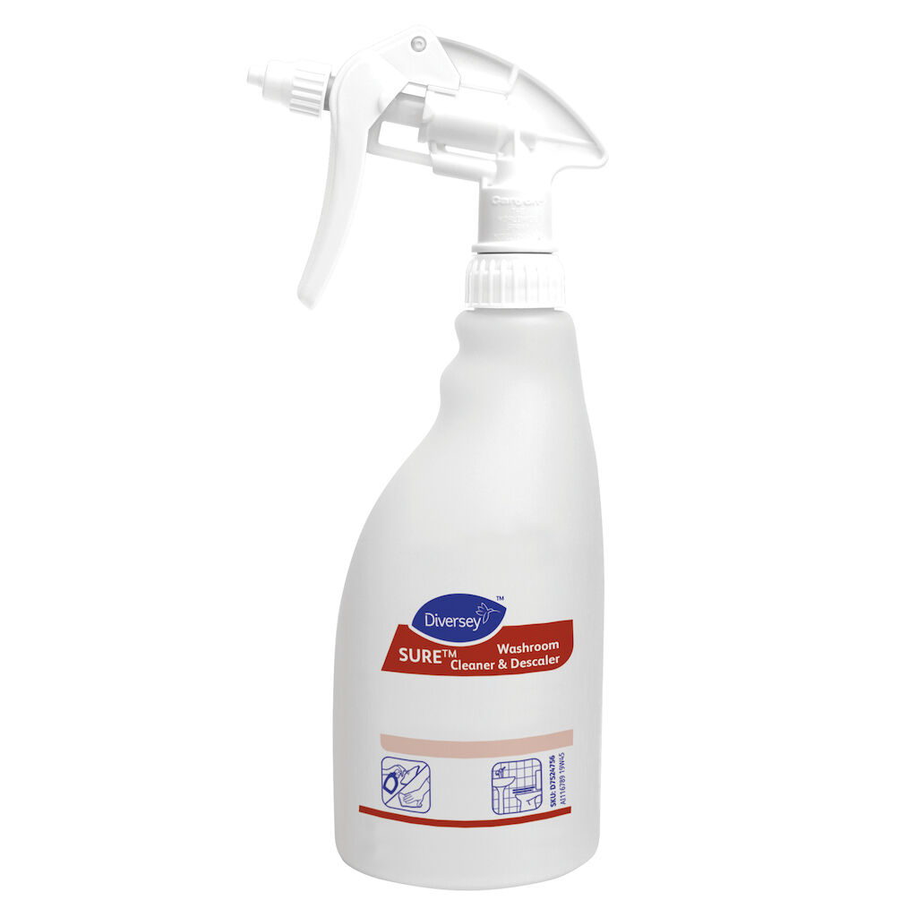 Sprayflaske til SURE Washroom Cleaner & Descaler 5x1stk. - Tom 500 ml flaske til SURE Washroom Cleaner & Descaler
